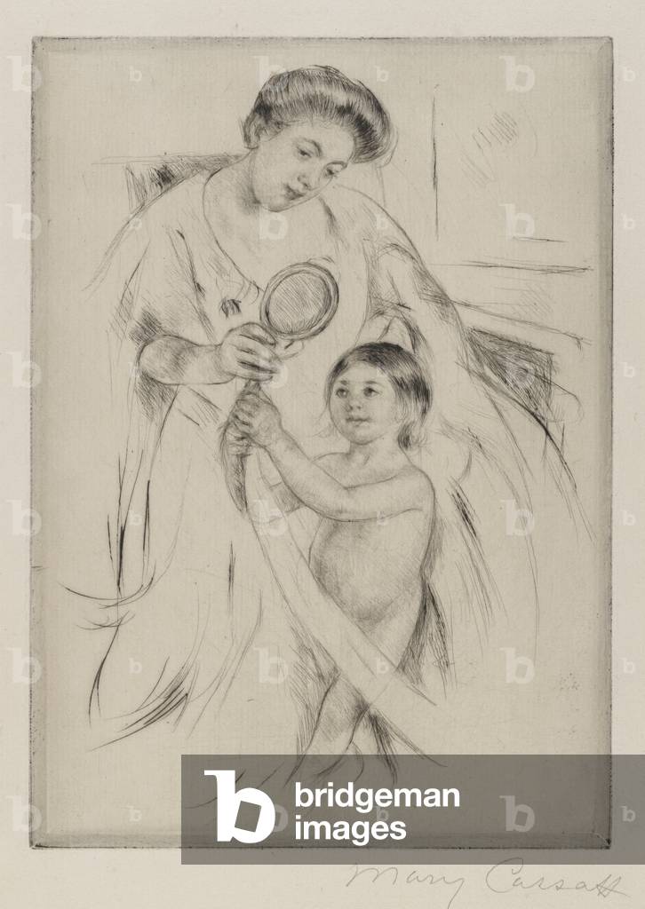 La Glace a Main, c.1905 (punta a secco su carta posata color crema)