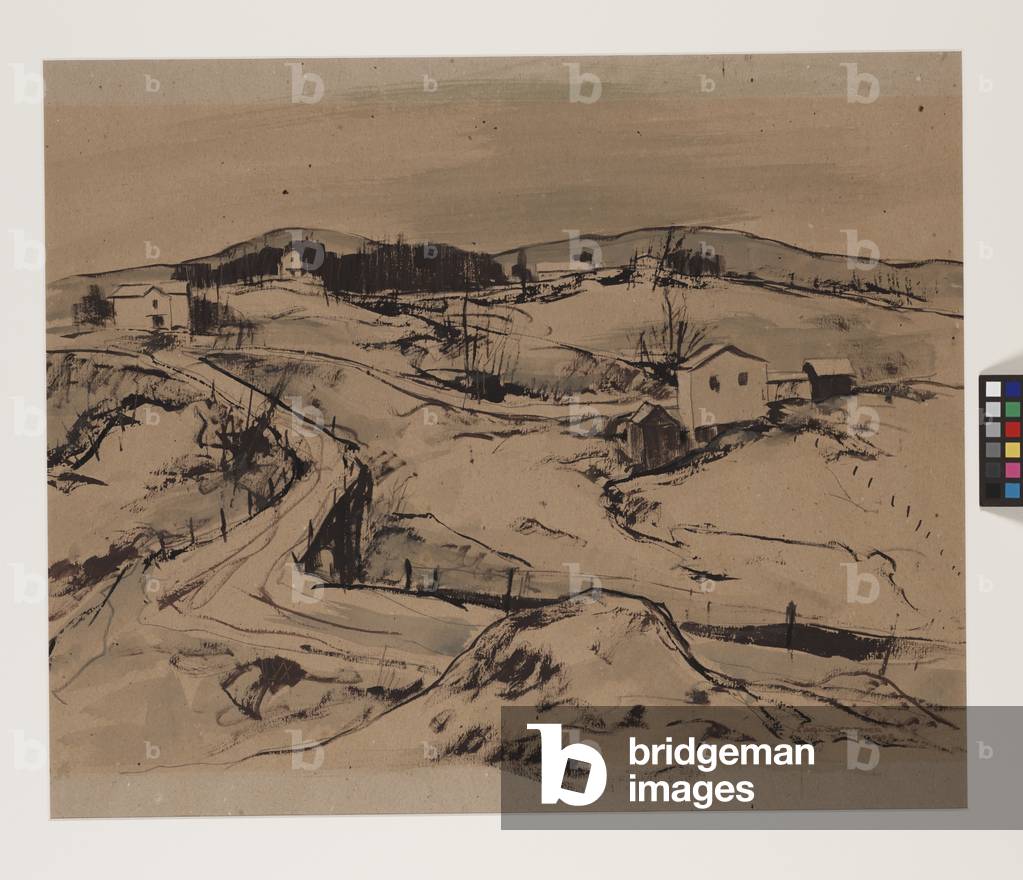 Elevation - 2700, 1948 (Tempera auf braunem Papier)