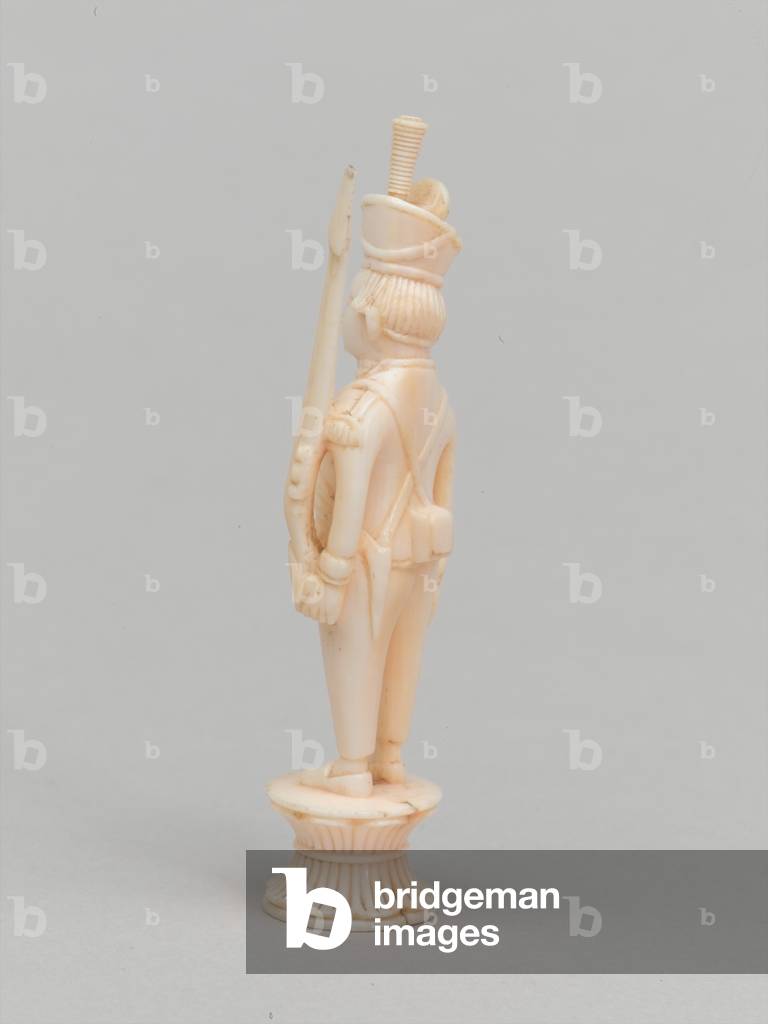 Weißer Bauer, Schachstück, Indien, 1820 circa (elfenbein)