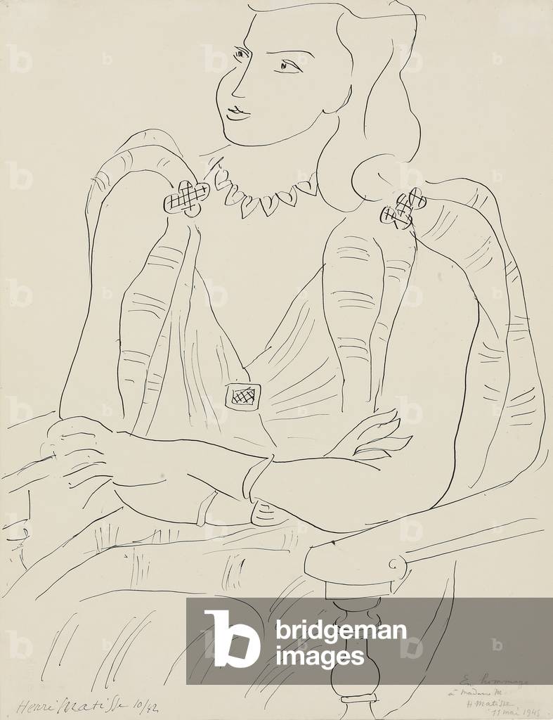 Sitzende Frau, 1942 (Feder und Tusche auf Papier)