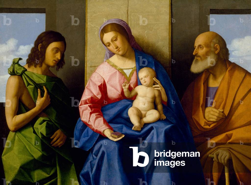 madonna col bambino con santi john il battista e joseph, c. 1525 (olio su tela)