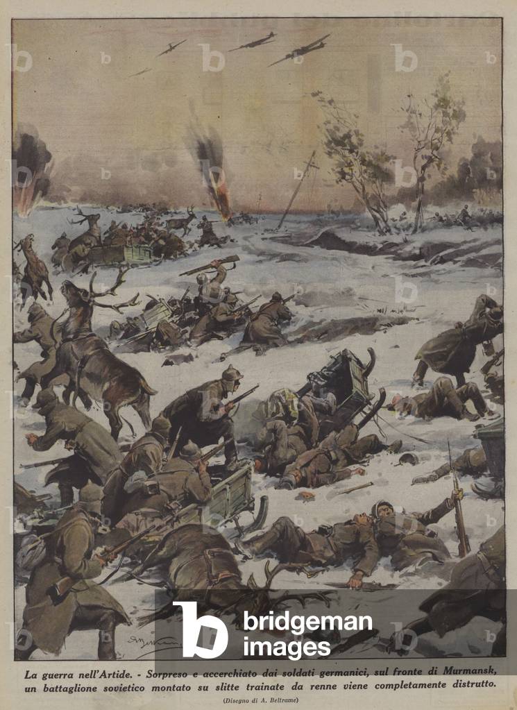 La guerra nell'Artide (colour litho)