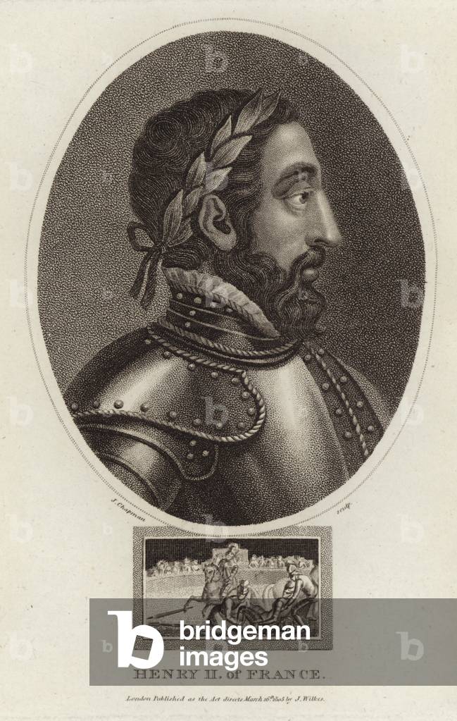 porträt von henry II von Frankreich (gravur)