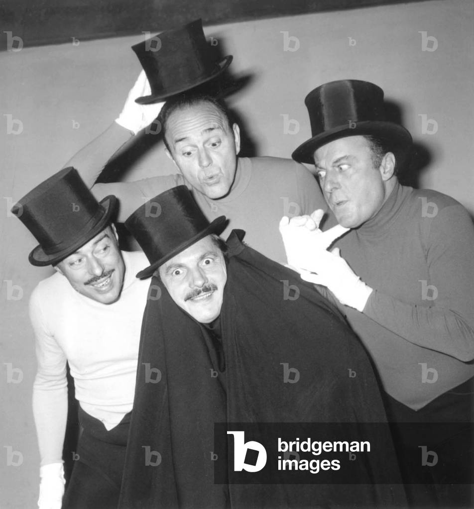 Image of Les Freres Jacques during Rehearsal in Fontaine Theatre in Paris