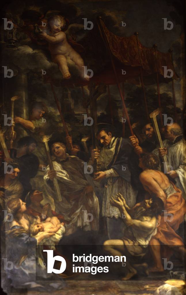 Bild von Gemälde "Saint Charles trägt den Heiligen Nagel in Prozession während der Pest (Öl auf Leinwand)" von