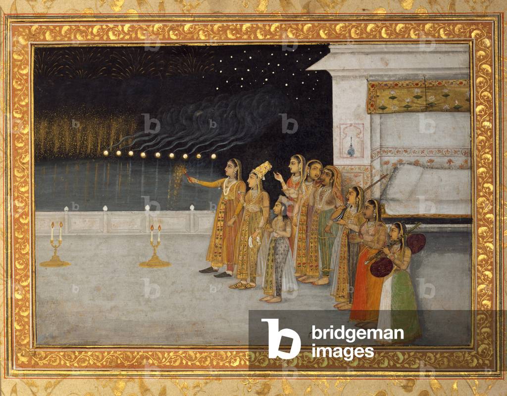 "Signore dell'Harem Imperiale che celebra la notte di Shab-i Bara", 1725-50 di Hashim