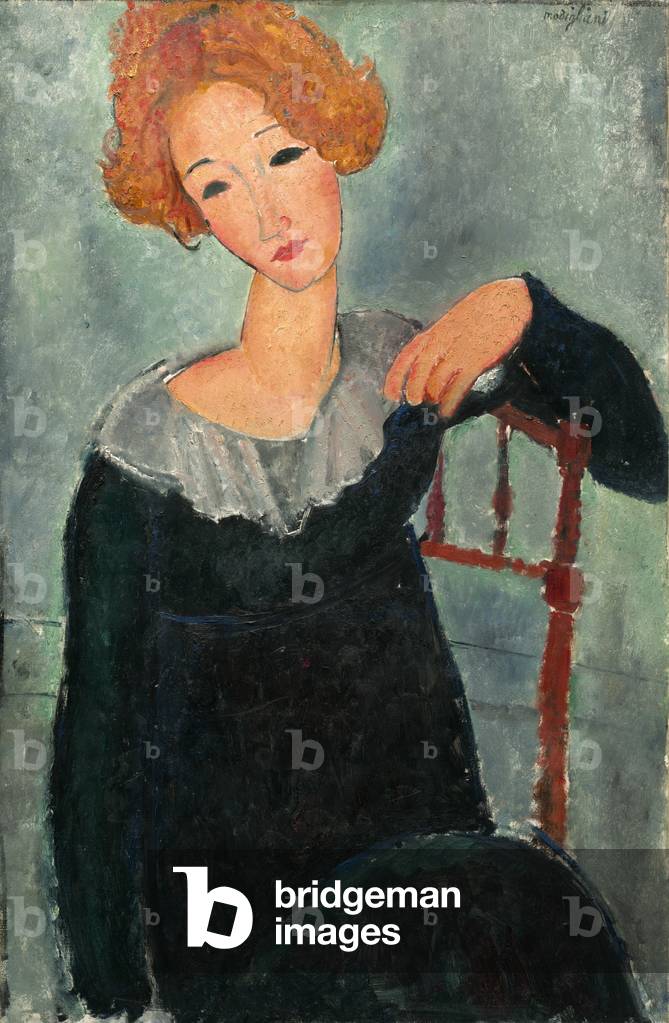 Frau mit roten Haaren, 1917 (Öl auf Leinwand)