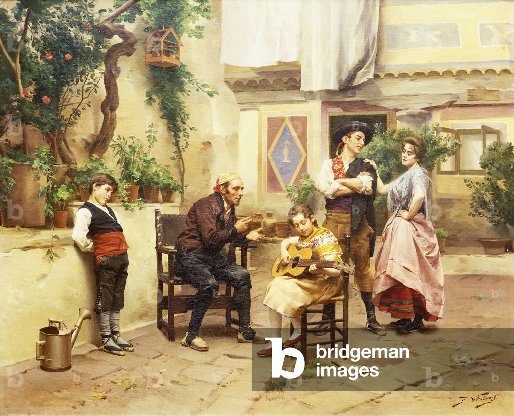 Die Gitarrenstunde, (Öl an Bord)