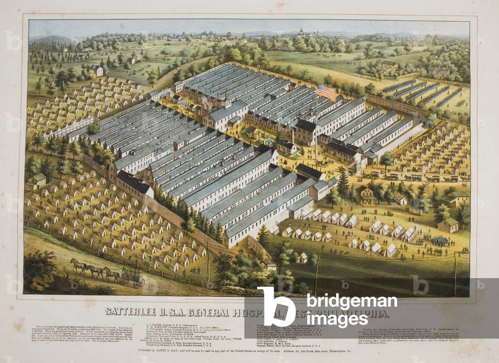 Immagine di Stampa "Satterlee U.S.A. General Hospital", c.1864 di American School