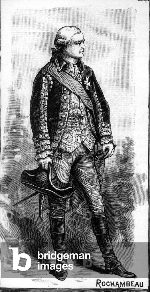 Image of Engraving depicting Jean-Baptiste Donatien de Vimeur, b/w