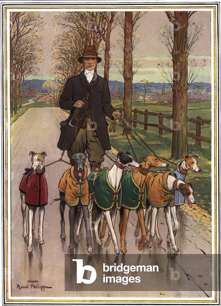 Piatto della rivista Walking Greyhounds, Regno Unito, anni 1910