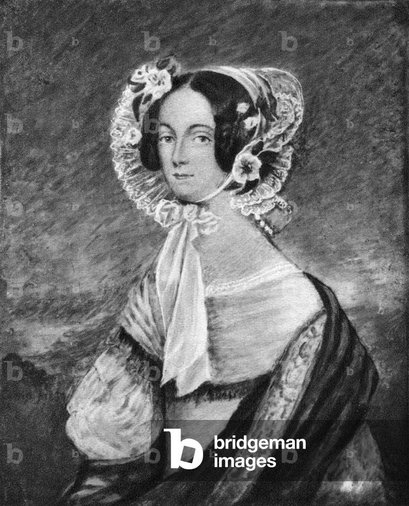 Comtesse Adèle de Laprunarède - portrait, b/w