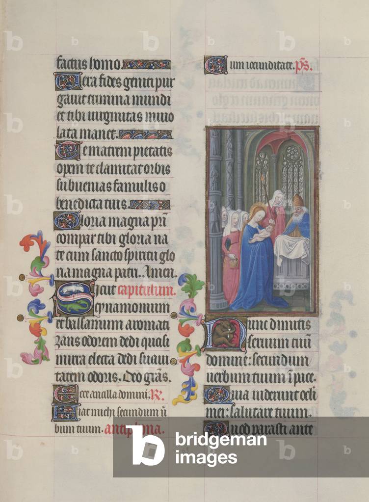 "Ms. 65/1284 fol. 63r Darstellung Jesu im Tempel" von Jean Colombe
