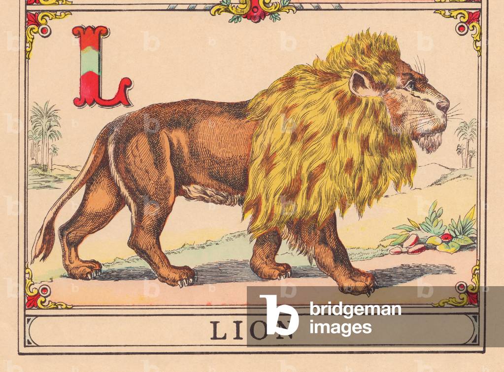 Image of Engraving depicting L: Leo 1890 by French Artist