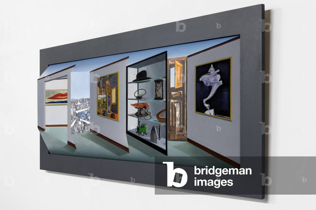 Wir sind alle Surrealisten, 2018 (Konstruktion mit Öl auf Karton)