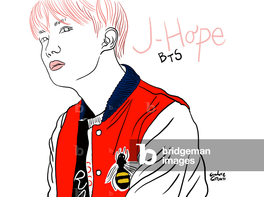 Immagine di Arte digitale "J-Hope" 2019 di Gianluca Costantini