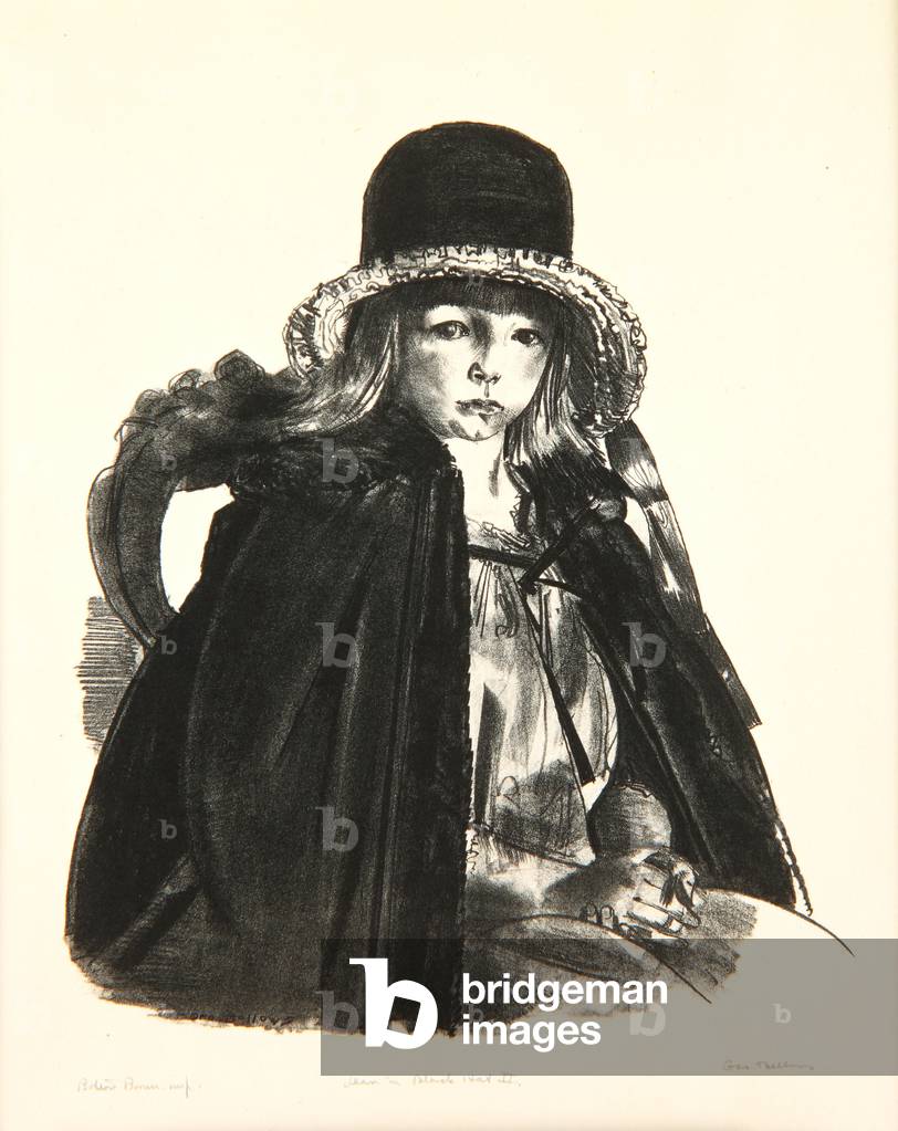 Immagine di Stampa "Jean in un nero cappello", 1923-1924 di George Wesley Bellows