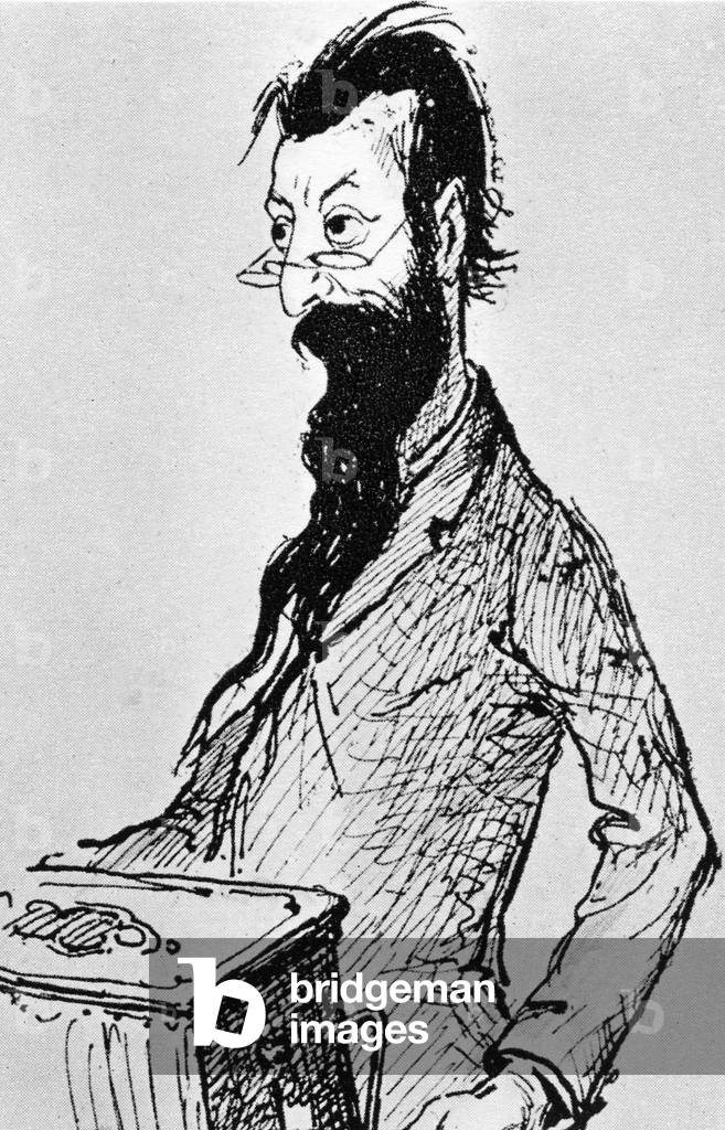"Gaetano Boniccioli - caricature", b/w