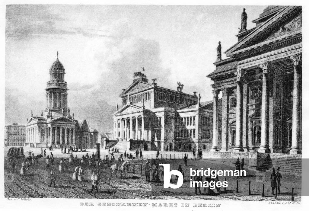 Gendarmenmarkt in Berlin, around 1850