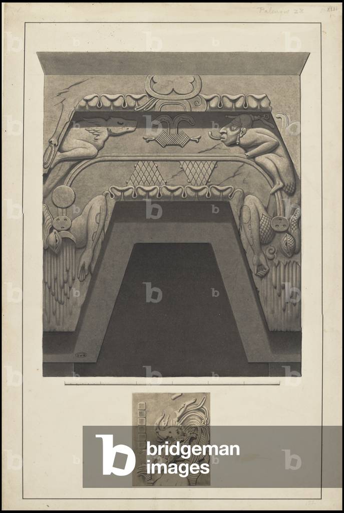Una collezione di opere d'arte originali di Waldeck della Mesoamerica, scatola 14 di 22, 1831 (stampa)