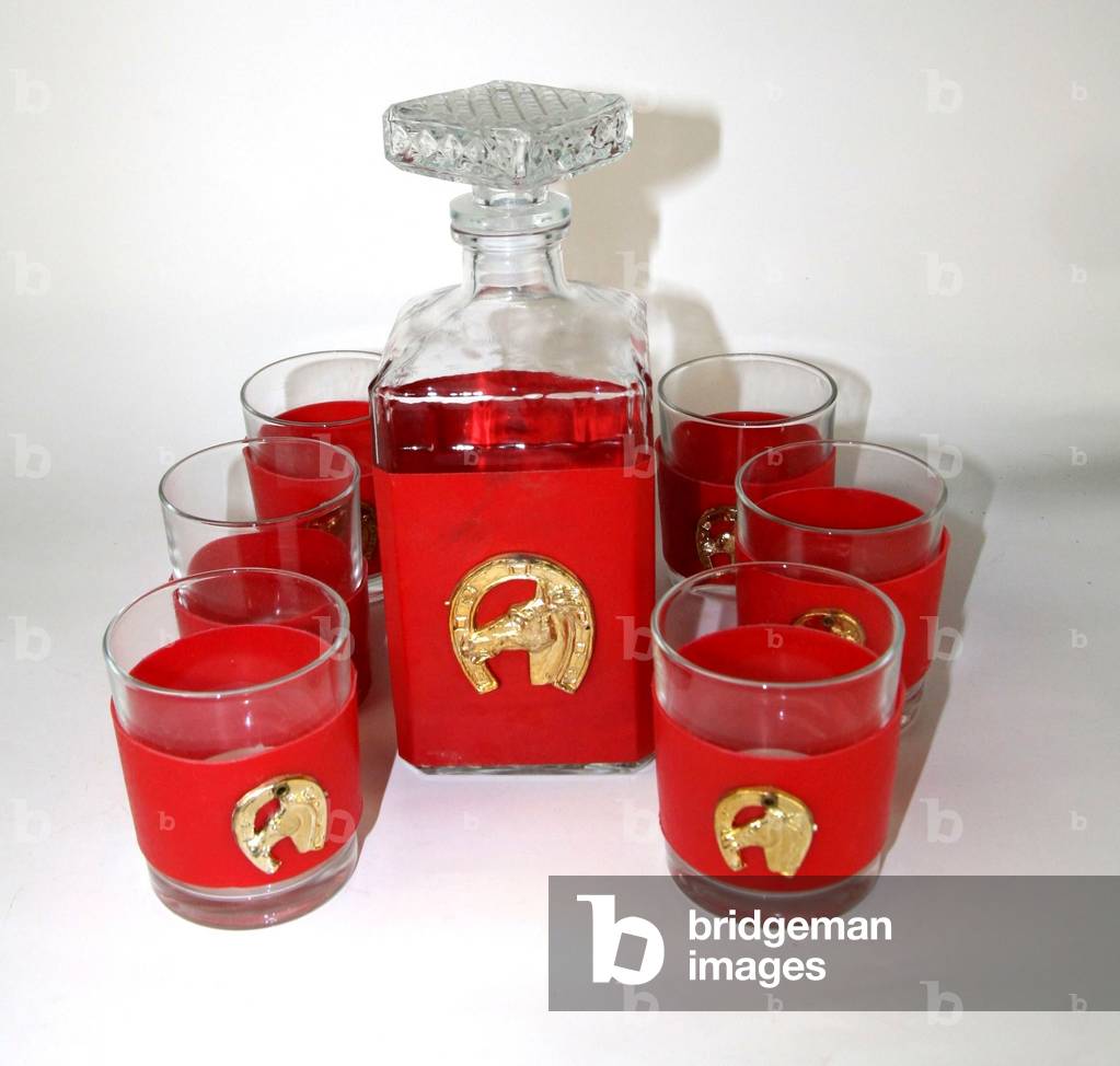 Image of None depicting Whisky service with equestrian decoration 1970
