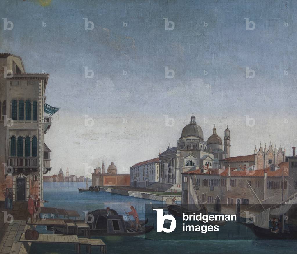 l'ingresso al Canal Grande, guardando Oriente, con Santa Maria della Salute, Venezia (imitatore di Canaletto)