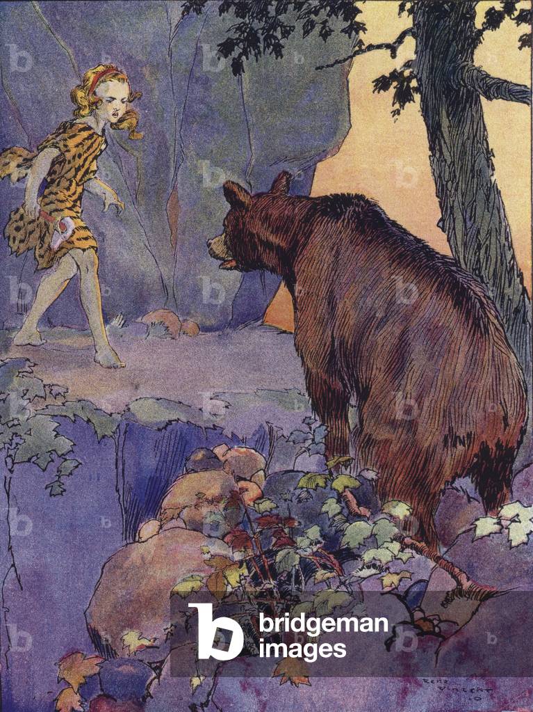 Une Petite Fille de L'Age de Pierre (colore lito)