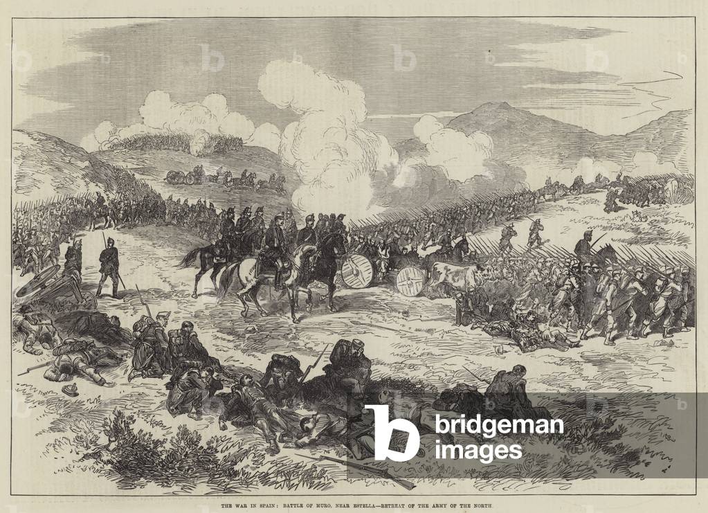 "Der Krieg in Spanien" 1874 von English School, b/w