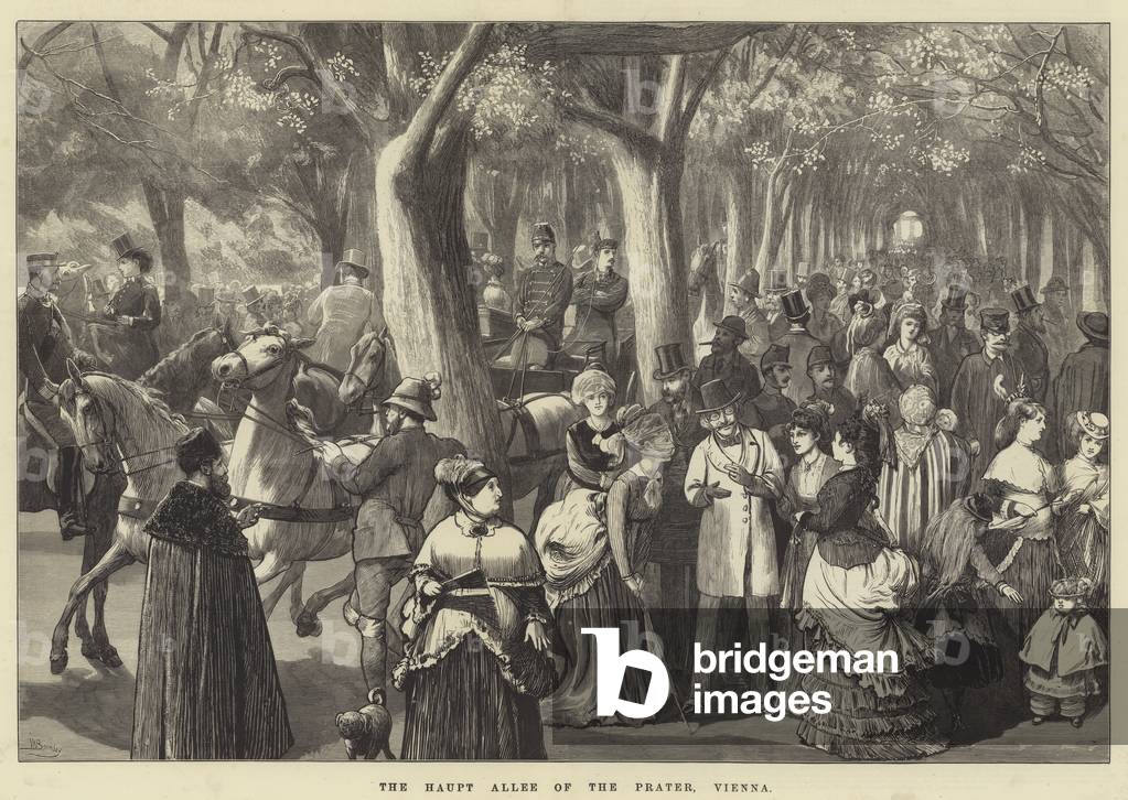 The Haupt Allee of the Prater, Vienna (engraving)