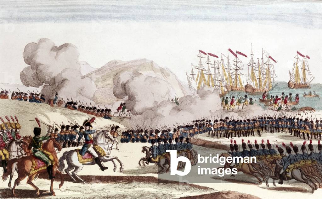 Battaglia di Corunna 16 gennaio 1809: ritiro inglese, incisione