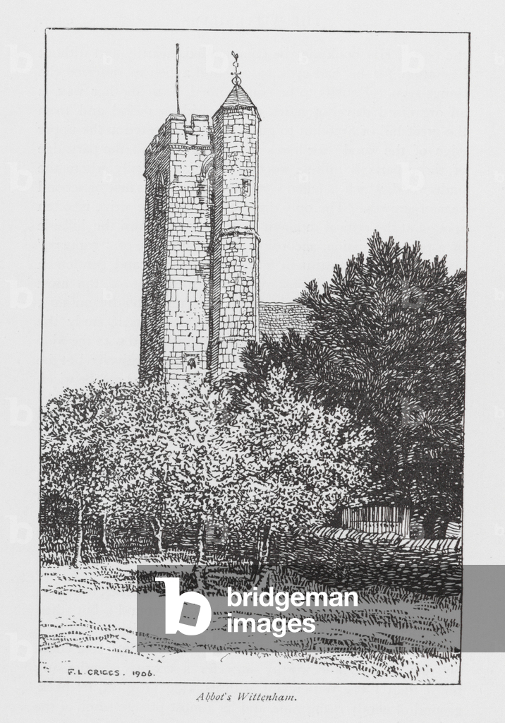 Abbot's Wittenham (litho)