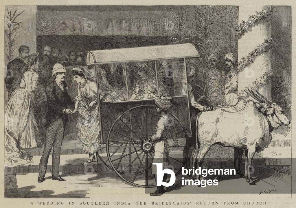 Un mariage dans le sud de l'Inde par Godefroy Durand, b/w