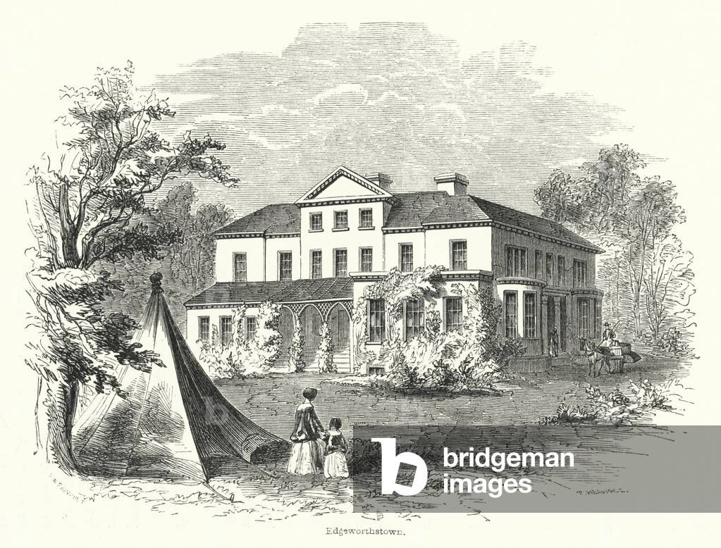 "Edgeworthstown (incisione)" di English School, b/w