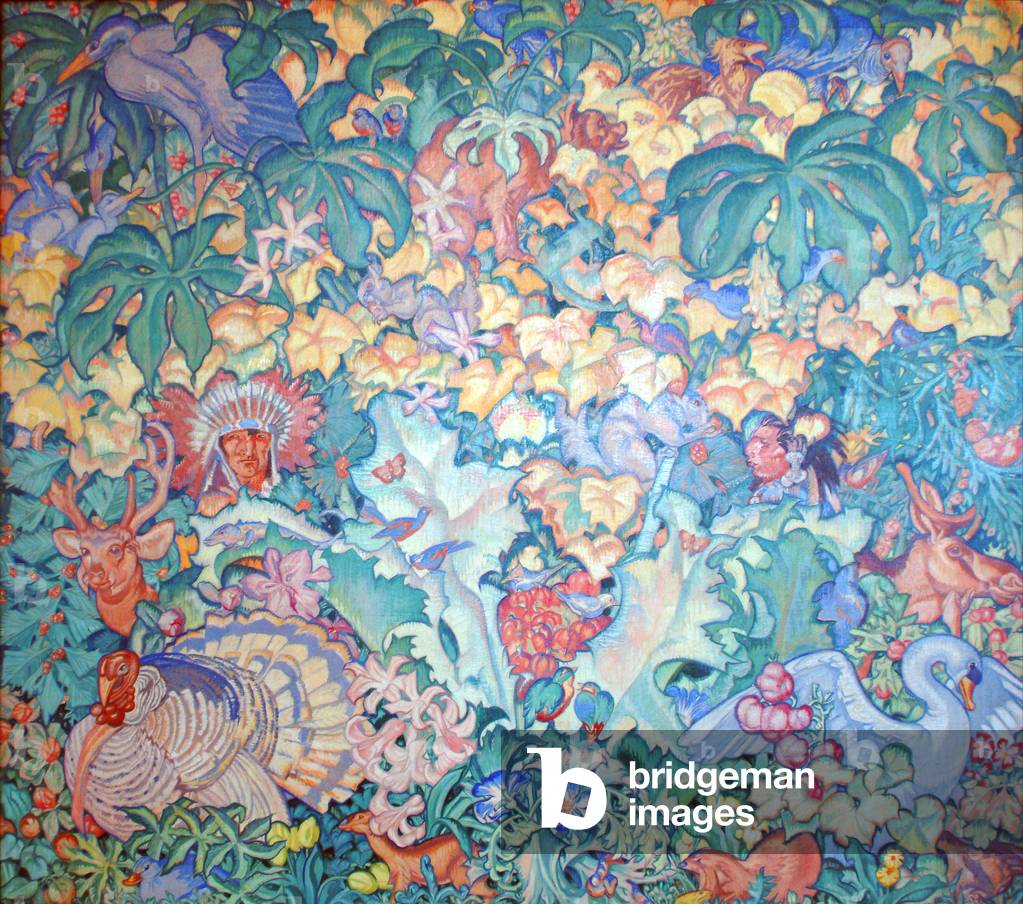 Immagine di Dipinto "British Empire Panel 2" 1930 di Frank Brangwyn