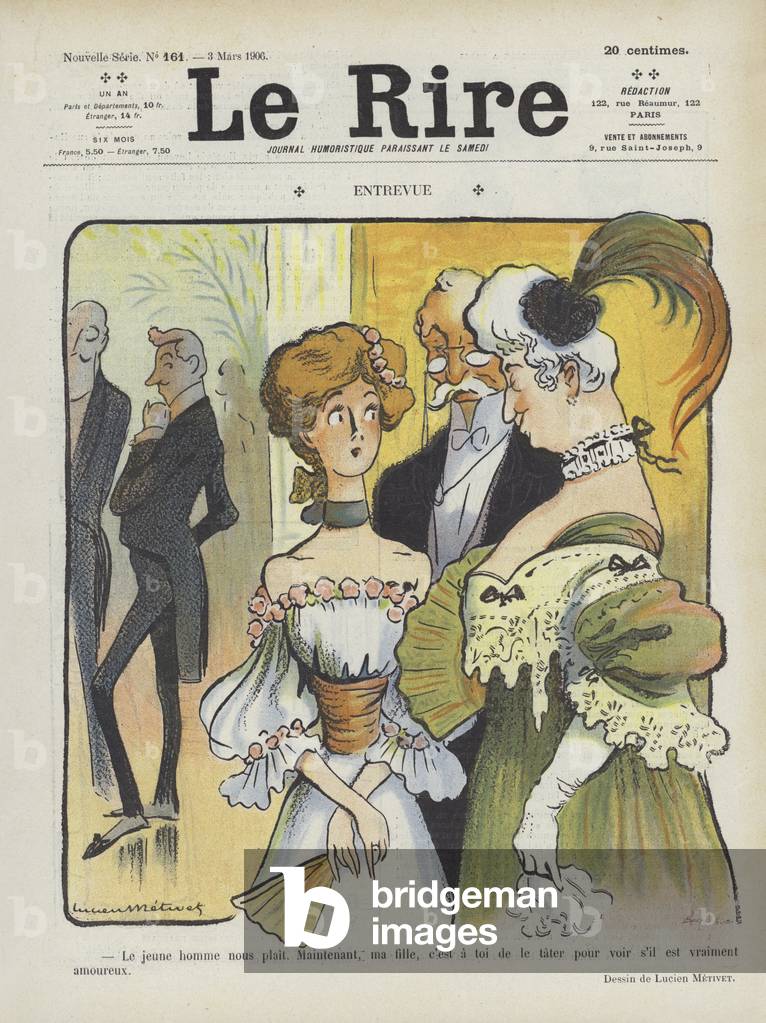 "Illustrazione per Le Rire (color lito)" di Lucien Metivet