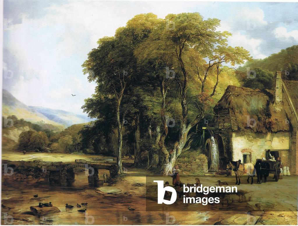 Devonshire Landschaft (Farbe Litho)