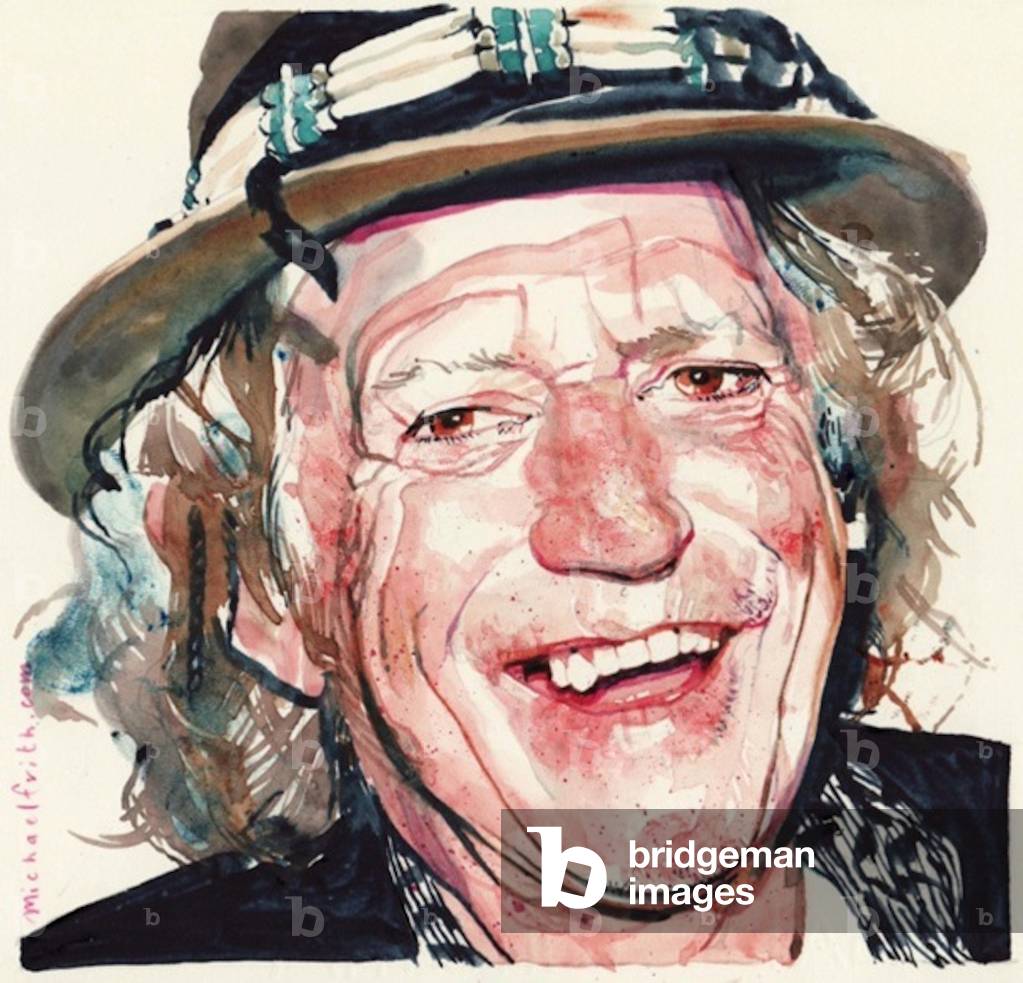 Keith Richards (watercolour)