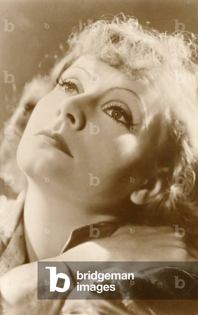 "Greta Garbo attrice svedese 1905-1990", b/w