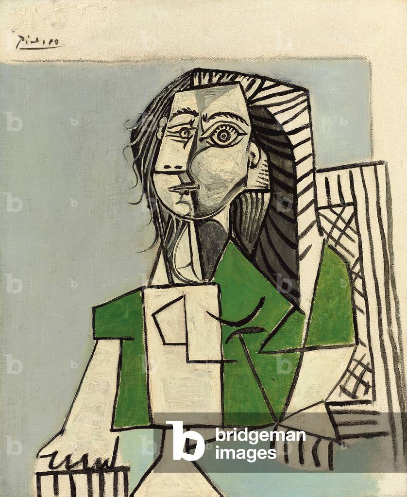 Image of Painting depicting Femme Assise 1953 by Pablo Picasso