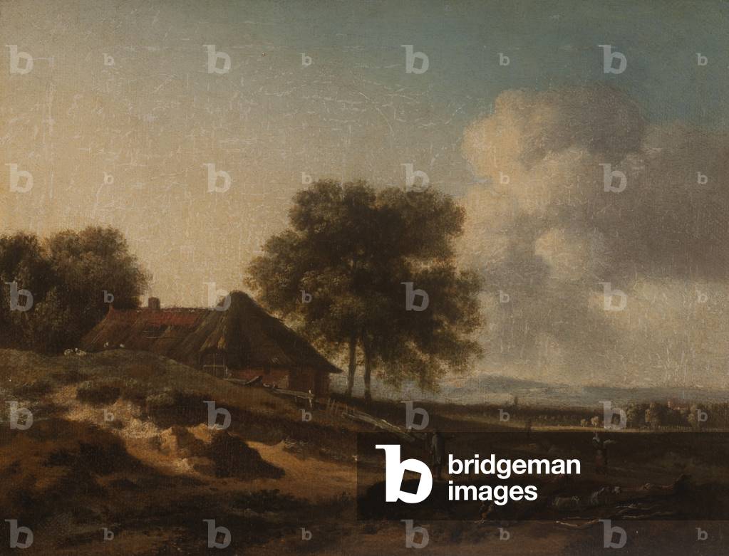 Bild von Gemälde "Ein Strohhütte (öl auf leinwand)" von Jan Wijnants