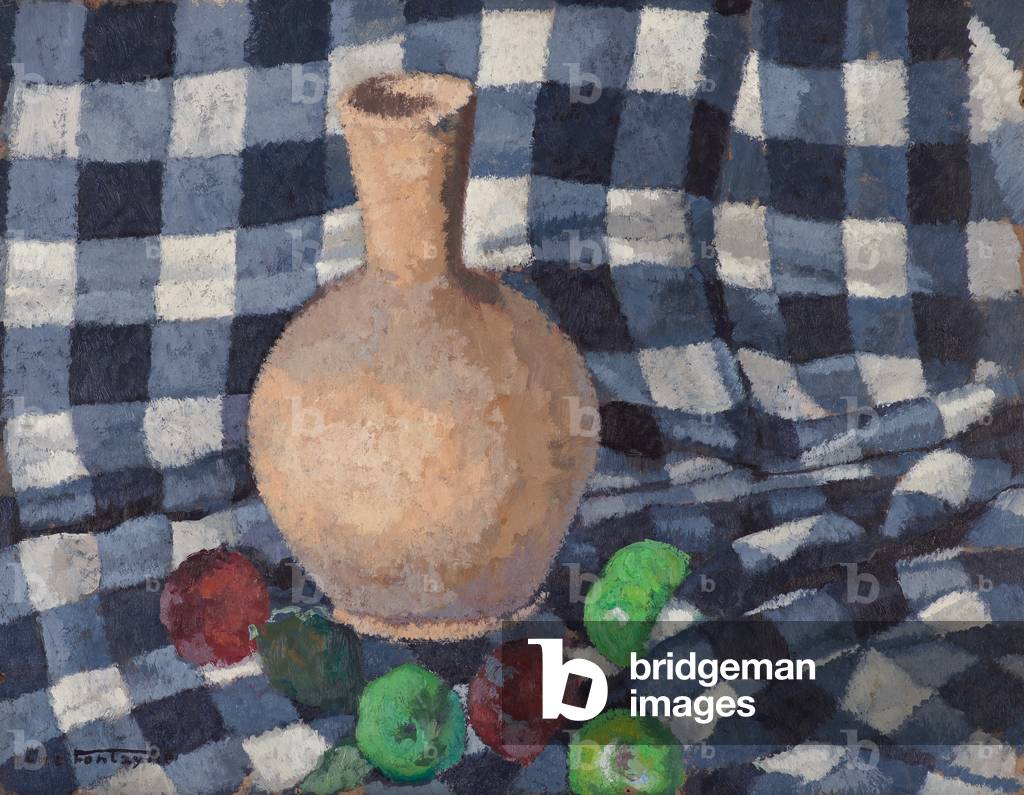 Still Life with Jug and Apples, 1930-35 (oil on cardboard)