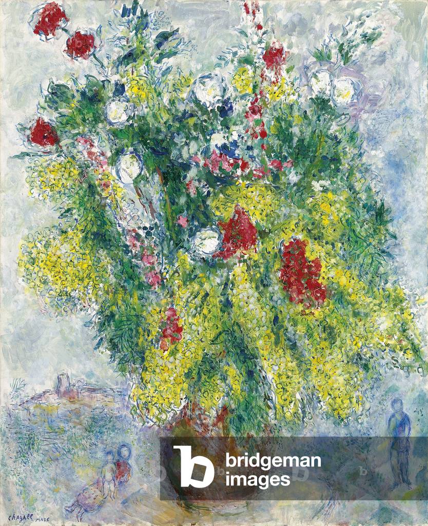 Mimosa con fiori, 1974