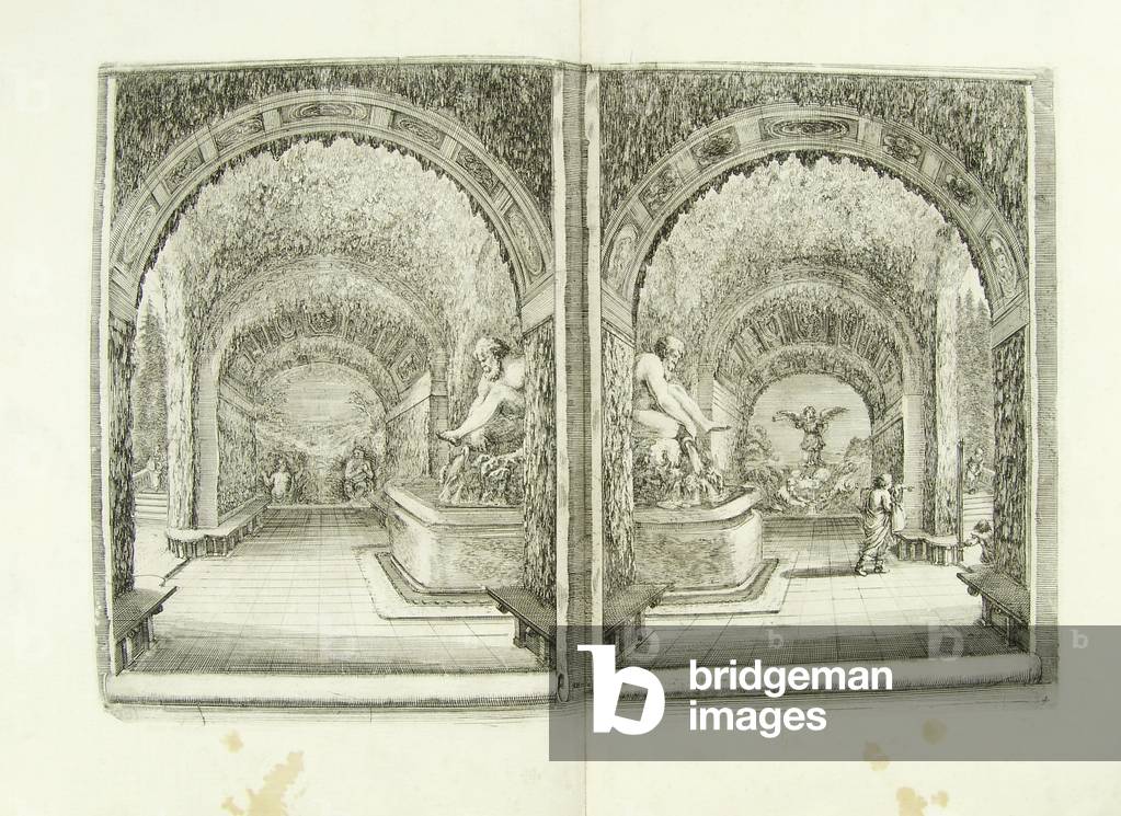 Two caves by Bernardo Sansone Sgrilli, b/w