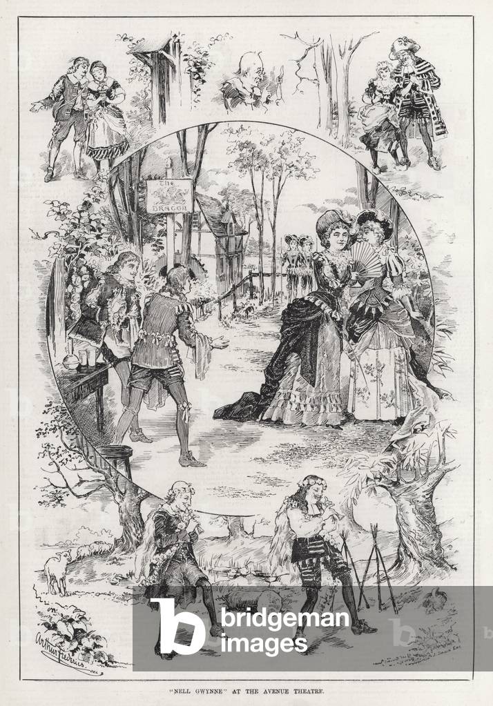 "Nell Gwynne" at the Avenue Theatre (engraving)