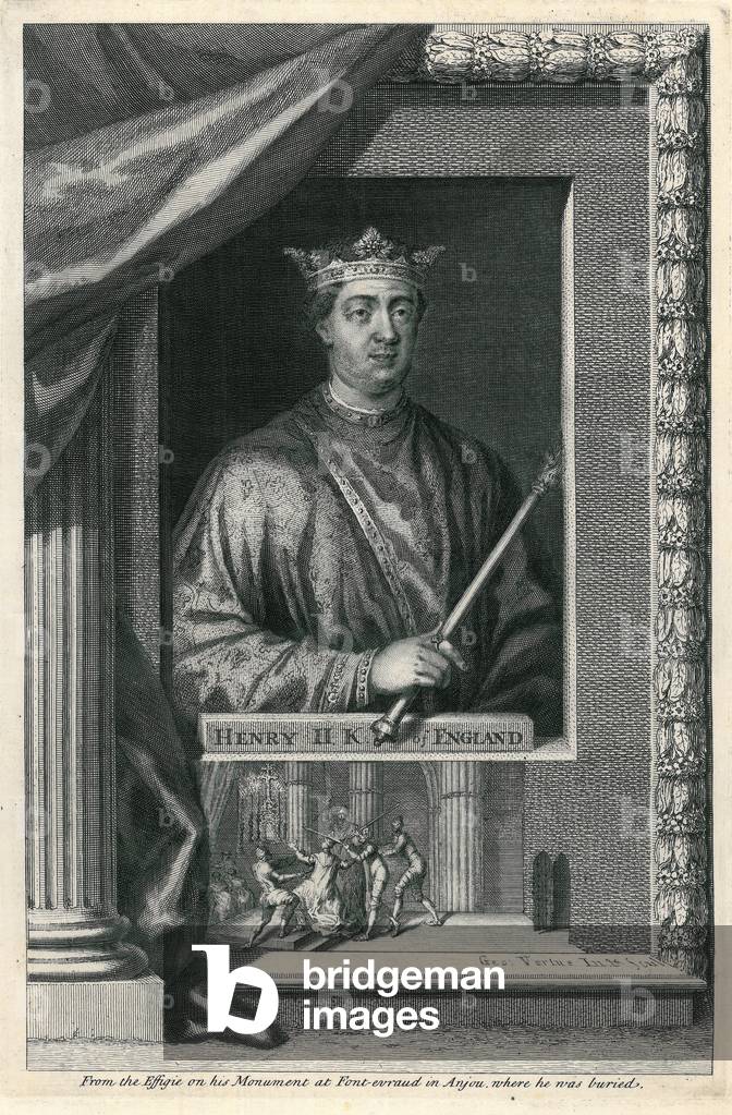 "Heinrich II. (Gravur)", 18. Jahrhundert von George Vertue