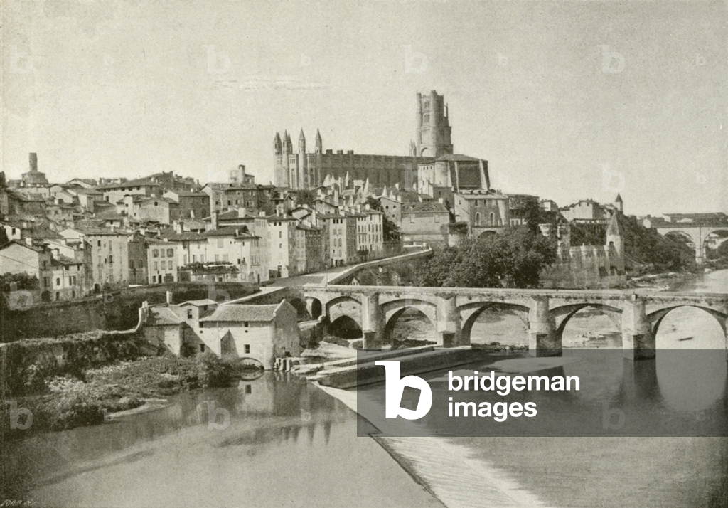 Albi, Vue du Vieux Pont (foto b/n)