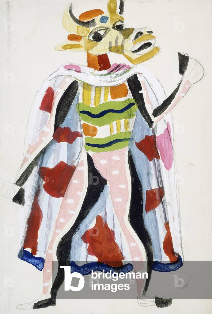 Die Ochse (Gouache und Bleistift auf Papier)