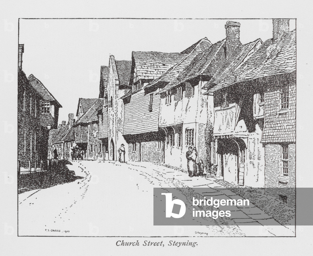 Immagine di Stampa "Church Street" 1901 di Frederick Landseer Maur Griggs