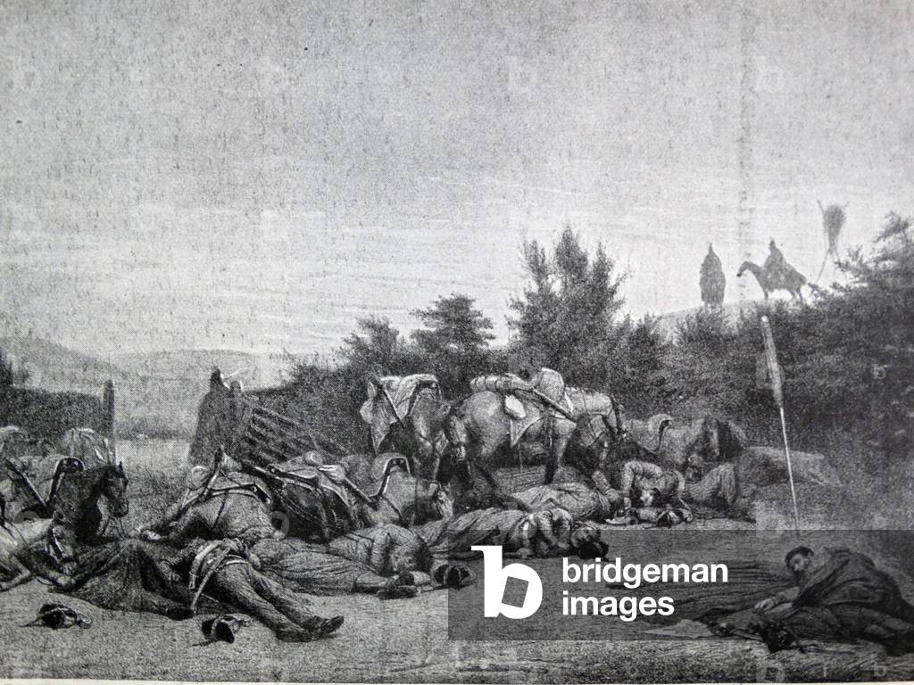 An Episode in the Campaign of 1848: The Troops Resting Before the Battle of Schleswig by I. Senne