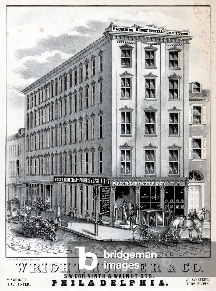 Wright, Hunter & Co. S.W. cor. Neunte & Walnuss Sts. Philadelphia, 11. Dezember 1858 (litho)